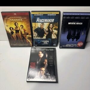 DVD Movie Collection: Sahara, The Peacemaker, Mystic River, A Time to Kill